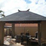 DIY Bali hut shingle roofing
